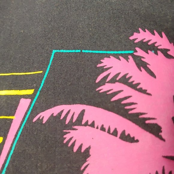 Vintage Myrtle Beach South Carolina Mens XL Camp Shirt Button Up Black Ocean USA - Picture 3 of 7